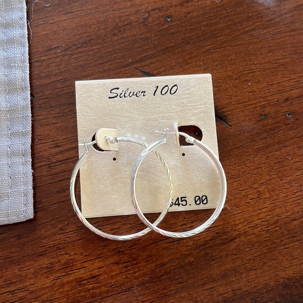 Silver hoops